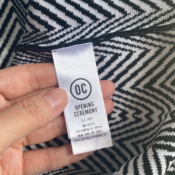 Free with 100 purchase- opening ceremony black white stretch dress - Picture 7 of 8